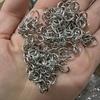 Atacado 1.2 * 8mm argola aberta pequena argola de ferro cor argola aberta conexão DIY argola dupla metal joias corrente pendente argola