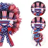 Decoración de corona para el Día de la Independencia, producto nuevo transfronterizo, corona de bienvenida, corona de bandera americana, corona patriótica, corona para puerta