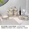 Botella dispensadora de cerámica para viento usada, tipo bomba, botella vacía, botella de desinfectante de manos, baño de lujo ligero, dispensador de plato de loción para platos