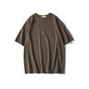 Camiseta de algodón de doble hilo transfronteriza, holgada, de manga corta, para hombre y mujer, camiseta de hombre 260 g