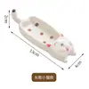 Linda Plato Cerámico de Dibujos Animados para Salsa para Dip para Hot Pot, Plato de Condimento de una Sola Asa, Adorable Plato Casero para Condimentos de Salsa de Soja y Vinagre