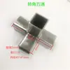 Acero Inoxidable 304 Tubo Cuadrado 40*40 Conector de Unión Espesor Grueso Conector de Tres Vías para Estante Exhibidor Accesorios de Fijación para Tubo Cuadrado