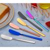Cuchillo para Crema de Acero Inoxidable 304 con Recubrimiento de Titanio Creativo, Formado de una Sola Pieza, Cuchillo para Mermelada de Desayuno, Mantequilla, Untar Pastel y Pan