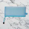 Estuche para Lápices de Malla Transparente Portátil Amazon Color Sólido Rayado Malla Hueca Caja de Papelería para Exámenes Almacenamiento de Datos