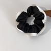 Anel de cetim Colon Textura coreana Preto e branco Chanel Style Cabelo Rabo de Cavalo Corda de Cabelo Francês Preguiçoso Retro Acessórios para o cabelo