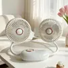 Ventilador Portátil Plegable para Viaje al Aire Libre, Recargable por USB, 3 Velocidades Ajustables, Ventilador de Cuello para Persona Perezosa, Regalo, Venta al por Mayor