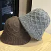 Gorro de Pescador Retro de Punto Grueso para Mujer Otoño Invierno Estilo Coreano Versátil Cálido Estilo Japonés Gorro de Cubo Hace que la Cara se Vea Más Pequeña