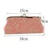 Bolsa Pequena Simples com Estampa de Galhos e Folhas em Lona Porta-Moedas Longo com Alça Bolsa Criativa para Armazenamento Bolsa de Boca de Ouro para Estudante Venda por Atacado