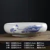 Maceta hidropónica de cobre extra grande para flores, cuenco con hoja de loto, flor de loto, maceta especial, hada del agua, cerámica, diámetro grande, bambú rico, cuenco redondo