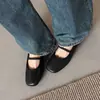 Sapatos Mary Jane Femininos Artesanais de Couro com Tira Única, Estilo Coreano, Salto Bloco, Estilo Suave, Salto Baixo, Versáteis para Combinar com Saias