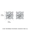 Brincos de Cobre Jinse Redondos com Zircônia Cravejada de Quatro Garras, Exquisitos, Compactos e Versáteis, Brincos para o Dia a Dia e Encontros para Mulheres