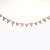 Fornecimento Direto da Fábrica de Bandeirinhas de Linho para Decorações de Casamento Europeu e Americano, Bunting para Festa de Casamento, Bandeira de Flor de Natal
