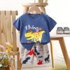 Traje de manga corta para niños, camiseta de algodón para niños, ropa de verano para bebés, pantalones cortos para niñas, ropa de bebé, venta al por mayor de verano