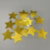 Boda Boda Escenario Ropa Decoración Hecho a Mano DIY Accesorios Espejo Láser Color Dorado y Plateado Estrellas de Cinco Puntas