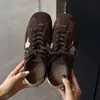 Zapatos Deportivos Casuales Versátiles para Mujer, Estilo Coreano, Venta Caliente, Retro Marrón, Estrella, Aumento de Altura Interior, Zapatos de Entrenamiento Alemanes, Estilo Otoño 2026