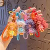 Llavero de Chica de Cabello Largo y Ondulado Creativo de Dibujos Animados Lindo Exquisito Adorno para Correa de Teléfono Colgante de Bolso Pequeño Regalo