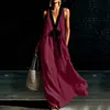 Amazon Europa Verão Nova Chegada Vestido Laço Alça Fina Roupas Femininas Estilo Férias