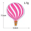 Pegatina de Tela de Globo Aerostático Rosa Bordada Dibujos Animados Bordada por Computadora Decoración para Ropa Bolsa Sombrero Insignia Parche Termoadhesivo
