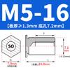 SO-M2M3M4M5M6M8 Remache Hexagonal Galvanizado de Agujero Pasante Placa de Presión Tuerca de Chapa Columna Espárrago de Acero al Carbono