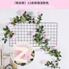 Enredadera Artificial de Rosas Cubierta para Tubería de Aire Acondicionado Enredadera Decorativa Plástico Enredadera Falsa Cuerda para Colgar Envoltura de Techo Enredadera de Flores Falsas