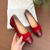 Zapatos de tacón grueso con lazo suave para mujer, estilo socialité, con retazos, para ir al trabajo, 2026, nuevos, suela suave, zapatos pequeños de cuero