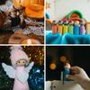 Adornos Decorativos DIY Hombrecito de Madera Pequeño Color Madera Niño y Niña Hombrecito de Madera Accesorios Graffiti Pintados a Mano para Niños