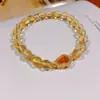 Pulsera de Cristal con Perlas de Cristal Natural Optimizada Pulsera Versátil de Nicho Joyería de Moda de Lujo Ligero Venta al por Mayor para Mujeres