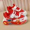 Zapatillas Deportivas de Dibujos Animados para Niños Pequeños 2026 Primavera/Otoño Estilo Coreano Superficie de Cuero Infantil Zapatillas de Correr para Estudiantes Zapatos Casuales para Niños