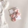Nuevo Estilo Dulce de Princesa Estilo Rosa Par de Pinzas de Presión con Lazo de Cinta para Niños Clip BB Diadema Accesorios para el Cabello Tocado