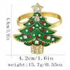 Anillo para Servilleta Navideño Transfronterizo Hebilla Creativa de Metal para Servilleta Anillo de Tela Plateado Dorado Suministros de Decoración de Mesa para Hotel