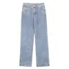 Jeans para Mujer de Pierna Recta Pierna Ancha 2023 Nuevo Otoño Cintura Alta Pierna Recta Holgados Ropa de Trabajo Pantalones Pequeños Adelgazantes