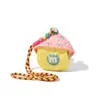 Bolsa Pequena de Moedas Mini Transversal Moda de Nicho com Cor Contrastante Porta-Fones de Ouvido Batom Bolsa de Armazenamento Pequena Bolsa de Cosméticos Cordão com Pingente