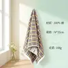 Toalla Marca Oro 100% Algodón 100% Algodón Para Lavar la Cara Uso en Casa Absorción de Agua Suave No Suelta Agradable para la Piel Clase A Cuadros Japoneses Algodón Puro