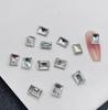 Nuevos Pedrería para Uñas con Base Puntiaguda Super Brillantes Corazones Blancos Transparentes Lágrimas Pedrería Irregular 3D Joyería para Uñas al por Mayor