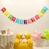 # Festa de Aniversário Feliz Crianças Primeira Festa de Aniversário Decoração Bandeira de Aniversário Cordão de Bandeirinhas Cenário Layout Bandeira Pendurada Bandeira Colorida Lote
