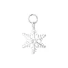Accesorios de Joyería Populares Transfronterizos de Plata Pura 999 Accesorios Irregulares de Copo de Nieve Colgante Collar Pulsera Pendientes DIY