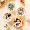 Vajilla de Cerámica con Color Bajo Esmalte de Disney para Uso Doméstico, Alto Valor Estético, Regalo de Cumpleaños para el Día del Trabajo, Caja de Regalo de Bol para Arroz de Mickey y Minnie