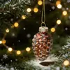 Adornos Navideños de Vidrio Estilo Campestre Vintage del Fabricante con Piñas Decoraciones para Árbol de Navidad Adornos Colgantes