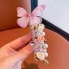 Anéis de Cabelo de Fio de Telefone Borboleta Infantil Acessórios Doces para Cabelo de Menina Artefato de Rabo de Cavalo de Pérola Não Quebra o Cabelo