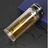 Vaso de vidrio de doble capa Fuguang para hombres y mujeres, vaso de agua portátil, aislamiento térmico con tapa, pantalla de filtro para el hogar, negocio, oficina, taza de té