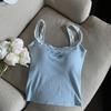 Camisola de Encaje Bordado Pure Desire para Mujer con Almohadilla para el Busto para Ropa Interior y Exterior Hermoso Diseño de Espalda Top Adelgazante Verano