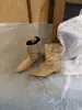 Botines Nuevos de Caña Alta para Otoño/Invierno 2026, Punta Cuadrada, Bloques de Color, para el Trabajo, con Tacón Grueso, con Hebilla de Cinturón, Botas Ajustadas