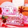 Adornos Navideños Transfronterizos para el Día de San Valentín, Decoración de Mesa con Letras Inglesas de Corazón Amoroso, Decoración de Atmósfera para el Día de San Valentín Chino, Adornos de Madera
