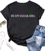 Comercio Exterior Tops para Mujer Comercio Electrónico Transfronterizo Amazon Mama Estampado Camiseta de Algodón Colorida