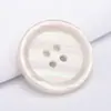 Botão de imitação de concha em resina quatro furos dois furos casaco malha botão costurado à mão terno terno camisa botão decorativo redondo