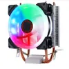 Ventilador de refrigeración LED luminoso de doble tubo de cobre Wanjiifeng de 9 cm para chasis, radiador de CPU, al por mayor