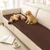 Cojín de Felpa Anti-Arañazos para Sofá de Mascotas Todas las Estaciones Antideslizante Cojín para Asiento Tela Cubierta Gruesa para Sofá Simple Moderna