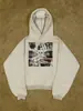 Roupa DIY Estilo Moda de Rua Americana Outono e Inverno Nova Moletom com Capuz Solto Casual Estampa de Caveira Y2K