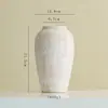 Vaso de Cerâmica Estilo Wabi-Sabi, Branqueado Branco Vintage, Decoração de Mesa de Luxo para Sala de Estar, Jarra de Cerâmica de Alta Qualidade para Arranjo de Flores, Decoração de Interior
