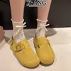 Zapatos de Cuero Genuino de Cobertura Total Estilo Birkenstock con Suelas Ultra Suaves Cómodos para Mujer, Nuevos Mocasines Slip-On de Primavera 2026
